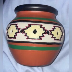 Terracotta Pot Nightlight Cover Hand-Painted Southwestern Native American Design